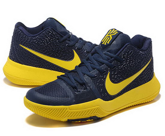Nike Kyrie 3 Dark Blue Yellow Low Cost